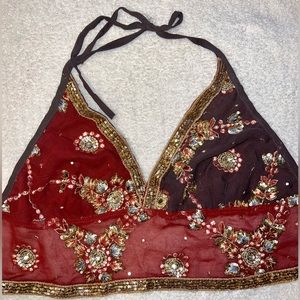 boho festival halter top